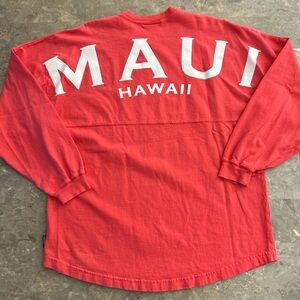 Vintage 2000s Spirit Maui Hawaii Long Sleeve Tee 23x29.5 Made USA
